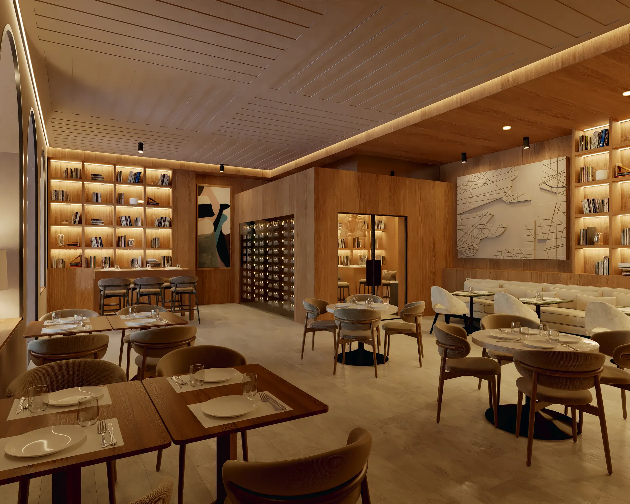 Bordeaux French Restaurant at Secrets Playa Esmeralda Resort & Spa featuring an elegant fine dining setting with gourmet French cuisine and wine cellar.