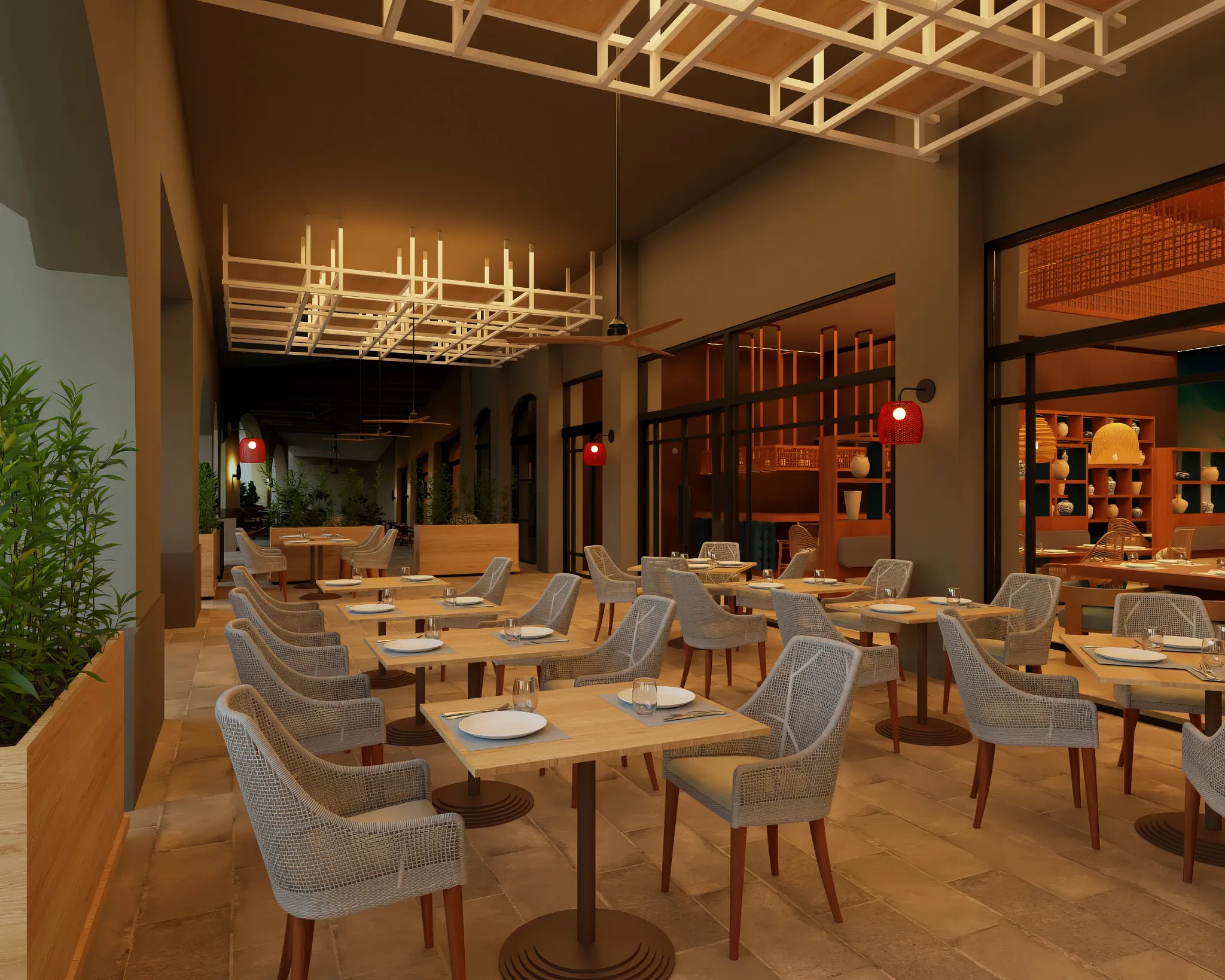 Meraki Restaurant at Secrets Playa Esmeralda Resort & Spa featuring a stylish dining space with Mediterranean-inspired cuisine and elegant ambiance.